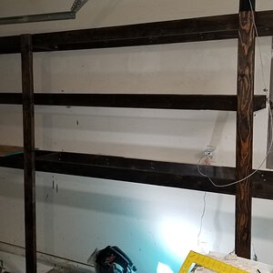 Garage Shelves Frame Completed