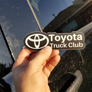Toyota truck club stickers are in