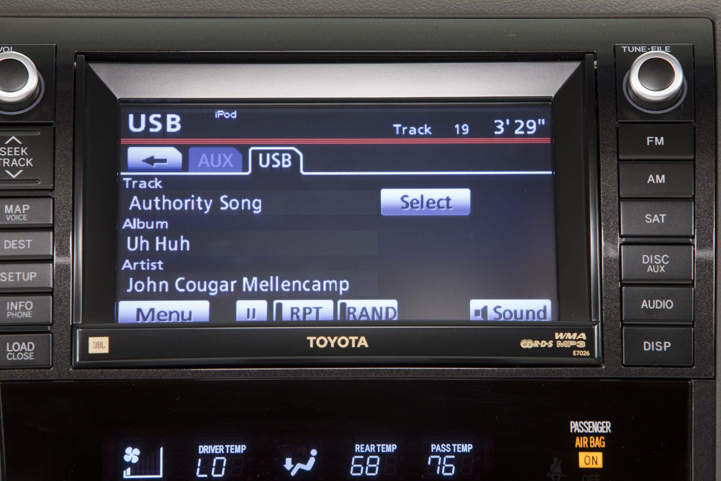 2015 Toyota Sequoia USB Touch Screen