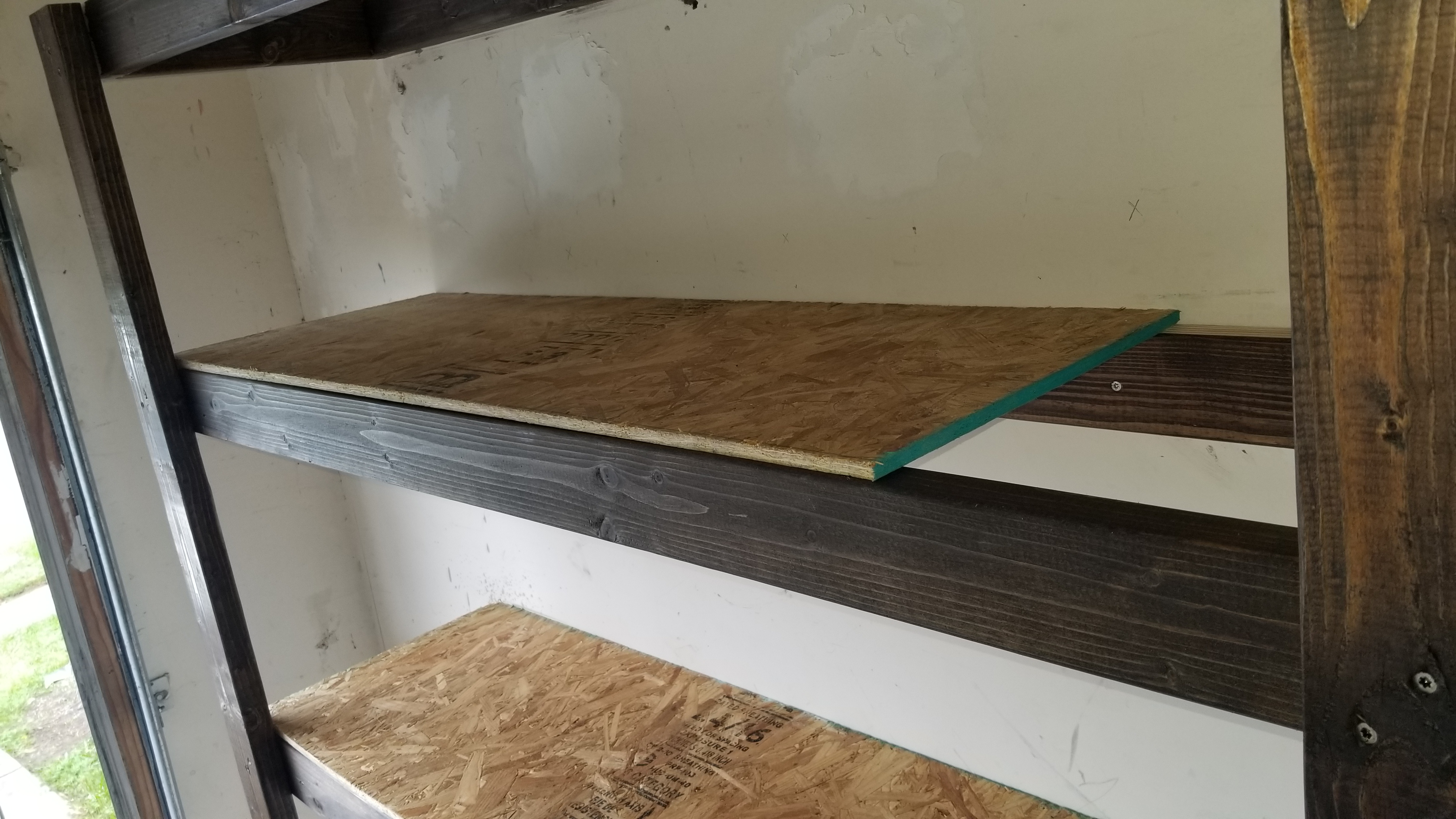 Garage Shelves OSB Decking